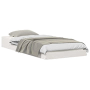 Letto singolo | Letto per adulti | Struttura del letto Bianco 90 x 190 cm Pino massello