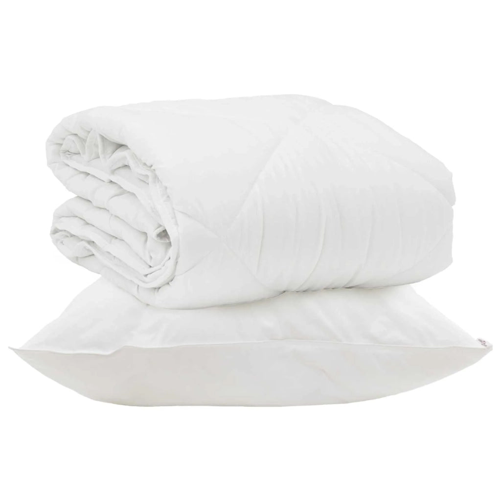 Duvet Estivo con cuscino 2 pcs Bianco Microfibra 3376417