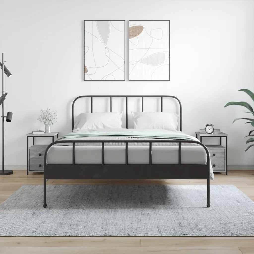 Comodini 2 pz Grigio Sonoma 34x35,5x50 cm in Legno Multistrato 826020