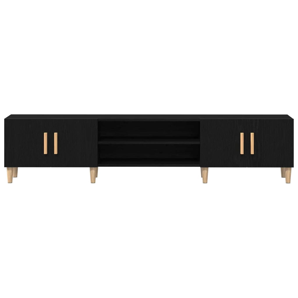 Mobile TV Rovere Nero 180 x 31,5 x 40 cm Legno multistrato 862817