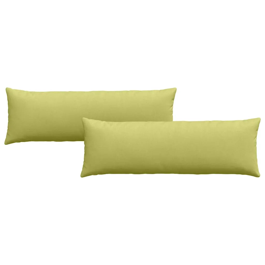 Cuscini da Divano 2 pz-Set di 2 Cuscini per Sofa Verde chiaro 120 x 40 cm Tessuto