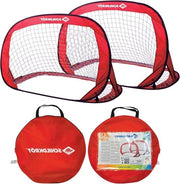 Set di 2 obiettivi da calcio da montaggio rapido rosso dimensioni 120 x 80 x 80 cm - Obiettivi da calcio da montaggio rapido da 2 pezzi