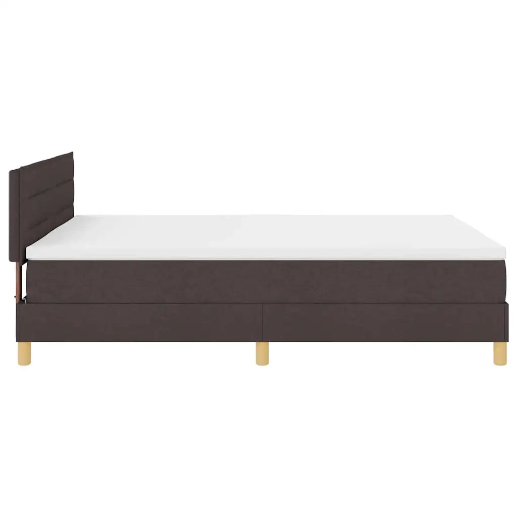 Letto a molle con cuscino Marrone Scuro 140 x 200 cm Tessuto 3338849