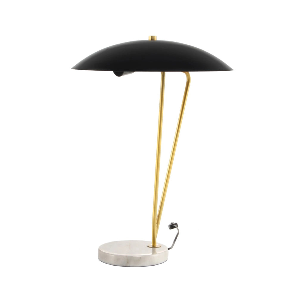 Lampada da tavolo Kayani in marmo e metallo oro