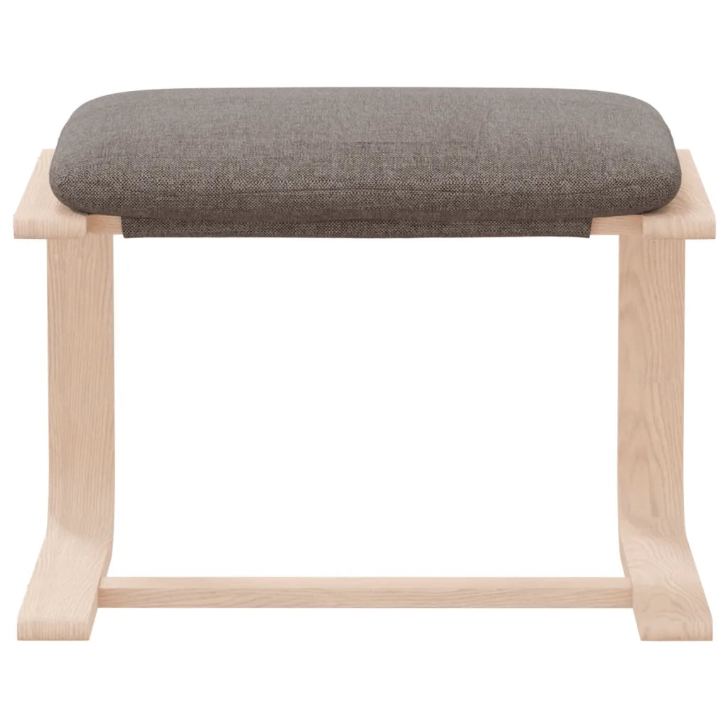Poggiapiedi Tortora 51x41x40 cm in Tessuto 351068