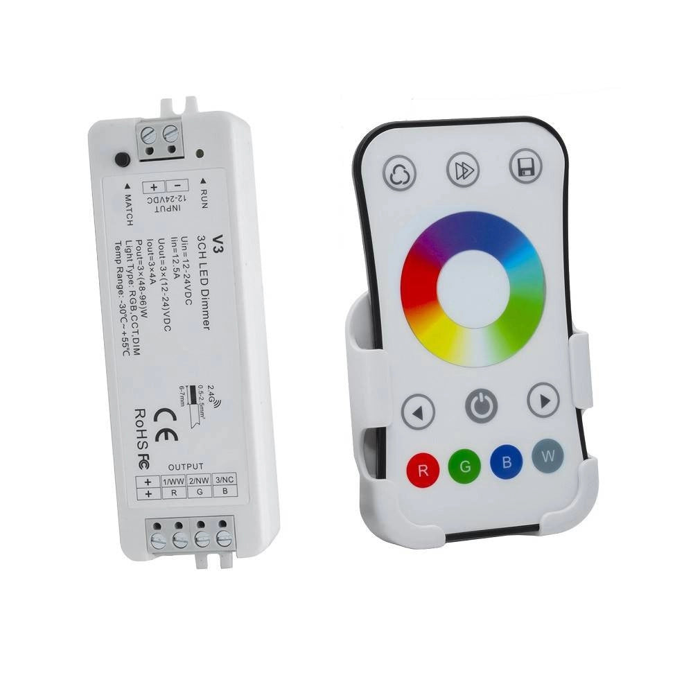 Trade Shop - Kit Striscia Neon Flex Led 160w Ip67 Centralina Telecomando Alimentatore Rgb 24v 10mt -