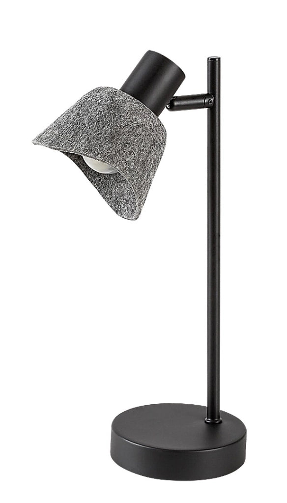 Lampada da tavolo Farelia nera, paralume feltro E14 Rabalux