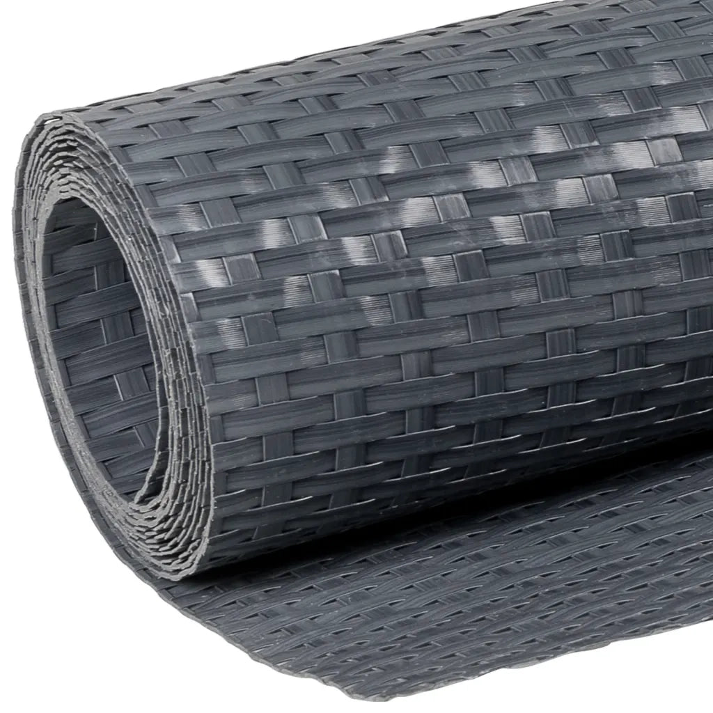 vidaXL Paravento da Balcone Antracite 400x80 cm in Polyrattan
