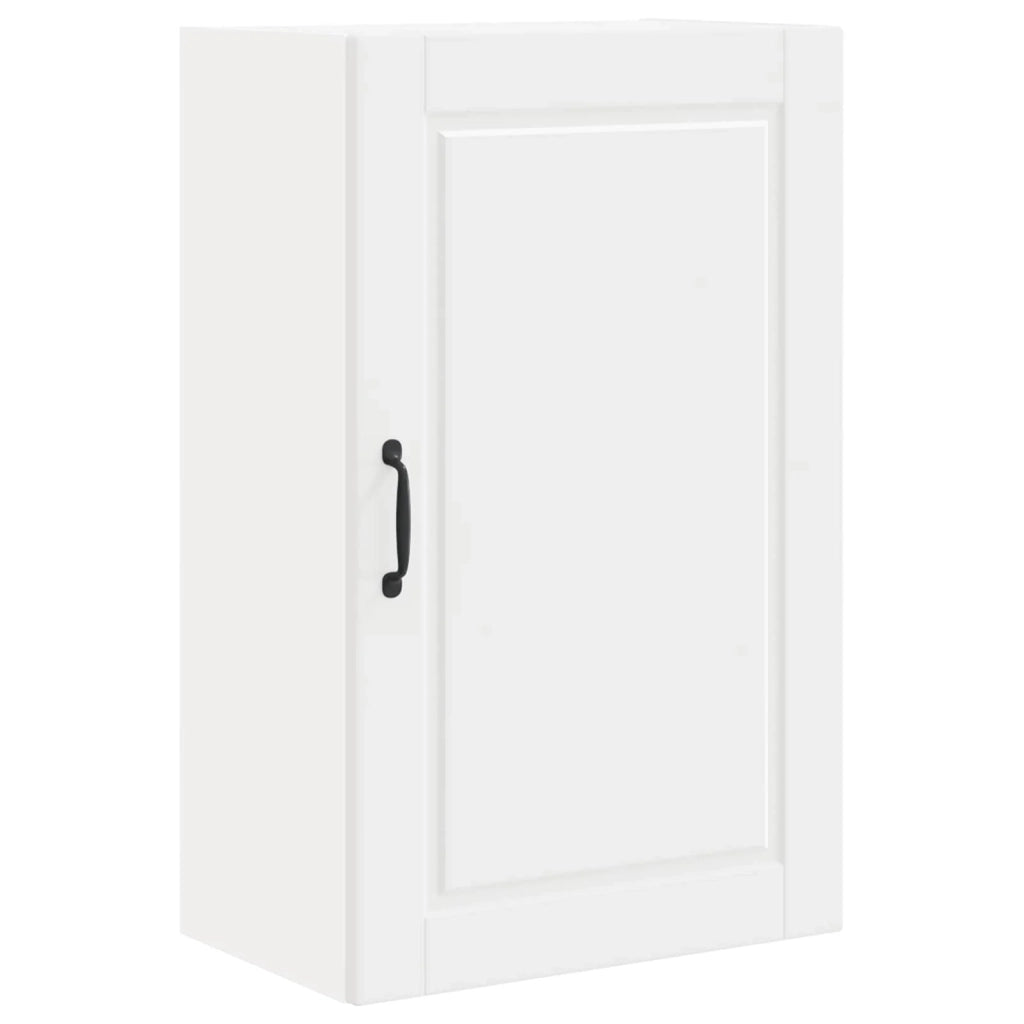 Mobile da cucina moderno da parete 50 x 31 x 80 cm design elegante pratico contenitore in legno ingegnerizzato bianco 02_0054379