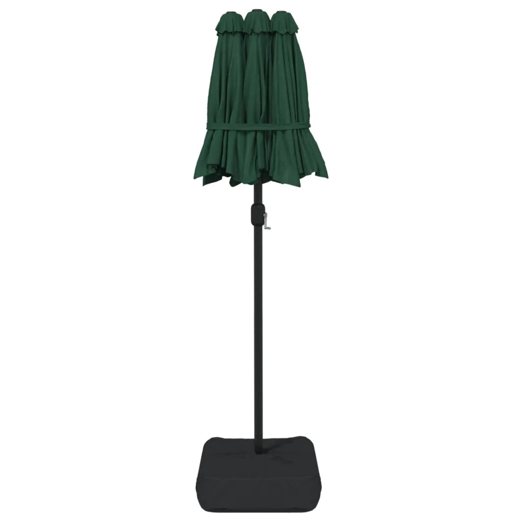 Ombrellone a Doppia Testa Verde 316x145 cm 362962