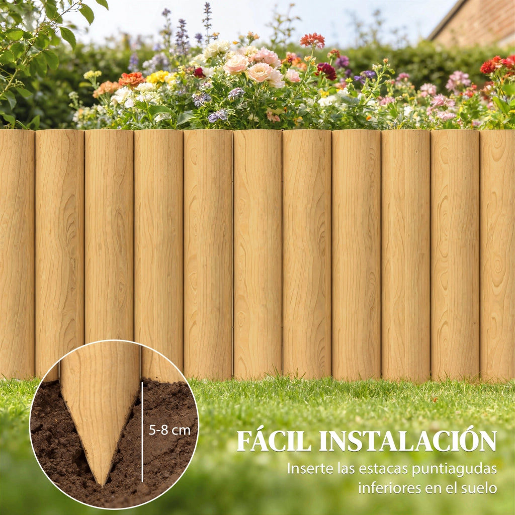 Pannello Decorativo per Vialetto Giardino ¨C zephmum ¨C 176x38 cm Legno Naturale