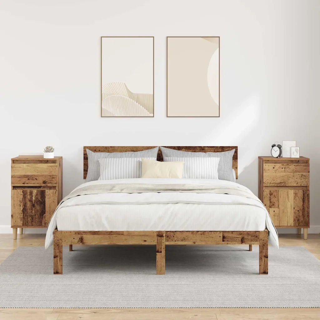 Armadio da Notte 2 pcs Legno vecchio 40 x 35 x 70 cm