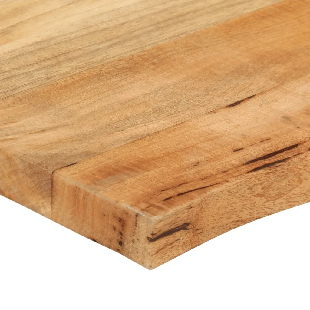 Piano Tavolo 140x60x3,8 cm Bordi Vivi in Legno Massello Mango 370745