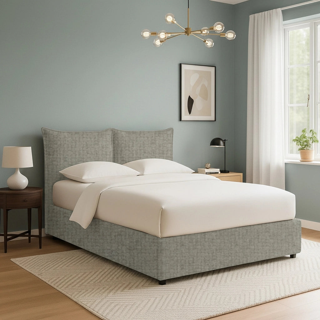 Chatteris, Letto Singolo Sfoderabile Made in Italy, Grigio
