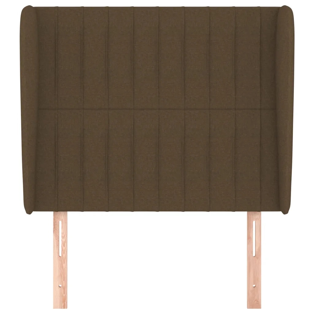 Testiera | Testata ad Orecchio Marrone Scuro 93x23x118/128 cm in Tessuto