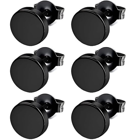 Orecchini in Acciaio Inossidabile - 3 Paia - Ipoadregevole - 10 mm Lunghezza - 3 mm Diametro - Orecchini con Orecchini in Acciaio Inossidabile