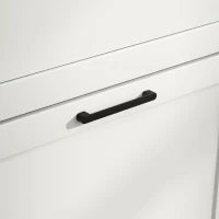 Scarpiera Stretta con 2 Porte Ripiani Regolabili e Compartimento Aperto per 10 Paia di Scarpe 58x24x105 cm Bianco