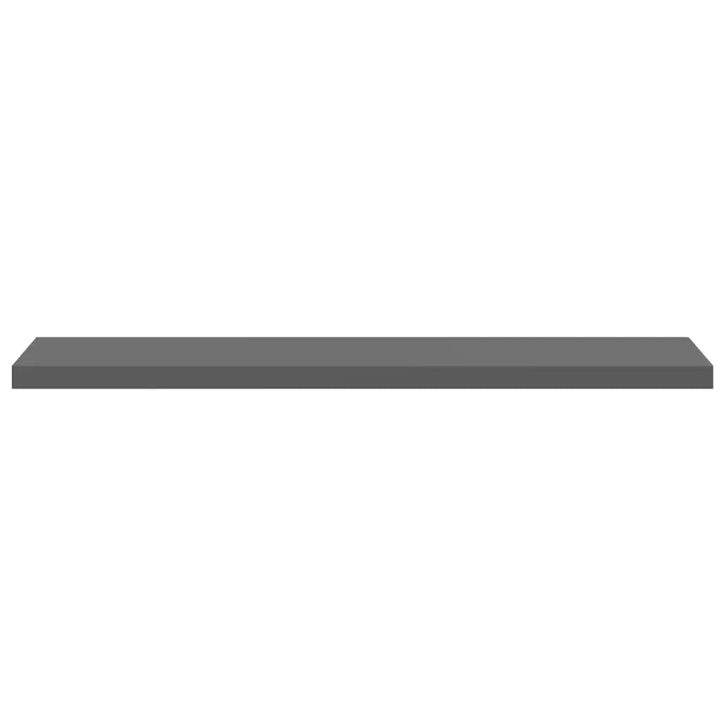Scaffali a Parete 2 pz Grigio Lucido 120x23,5x3,8 cm in MDF cod mxl 33231