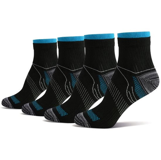 Sostegno Plantare Compressi - 2 paia - Sottopiede estensibili con basso supporto - Socke per fasciite plantare - Socke respiranti per sport all'aperto - Unisex - Ideali per fasciite plantare, viaggi e sport - L/XL