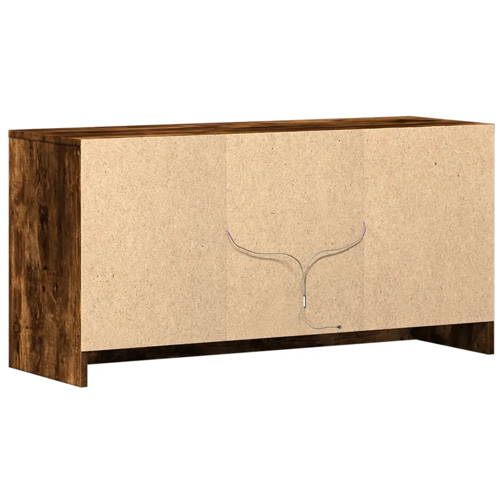 Mobile Porta TV con LED Rovere Fumo 100x34x50 cm in Truciolato 852191