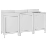 Lavello da cucina professionale 180 x 60 x 96 cm acciaio inox 02_0000720