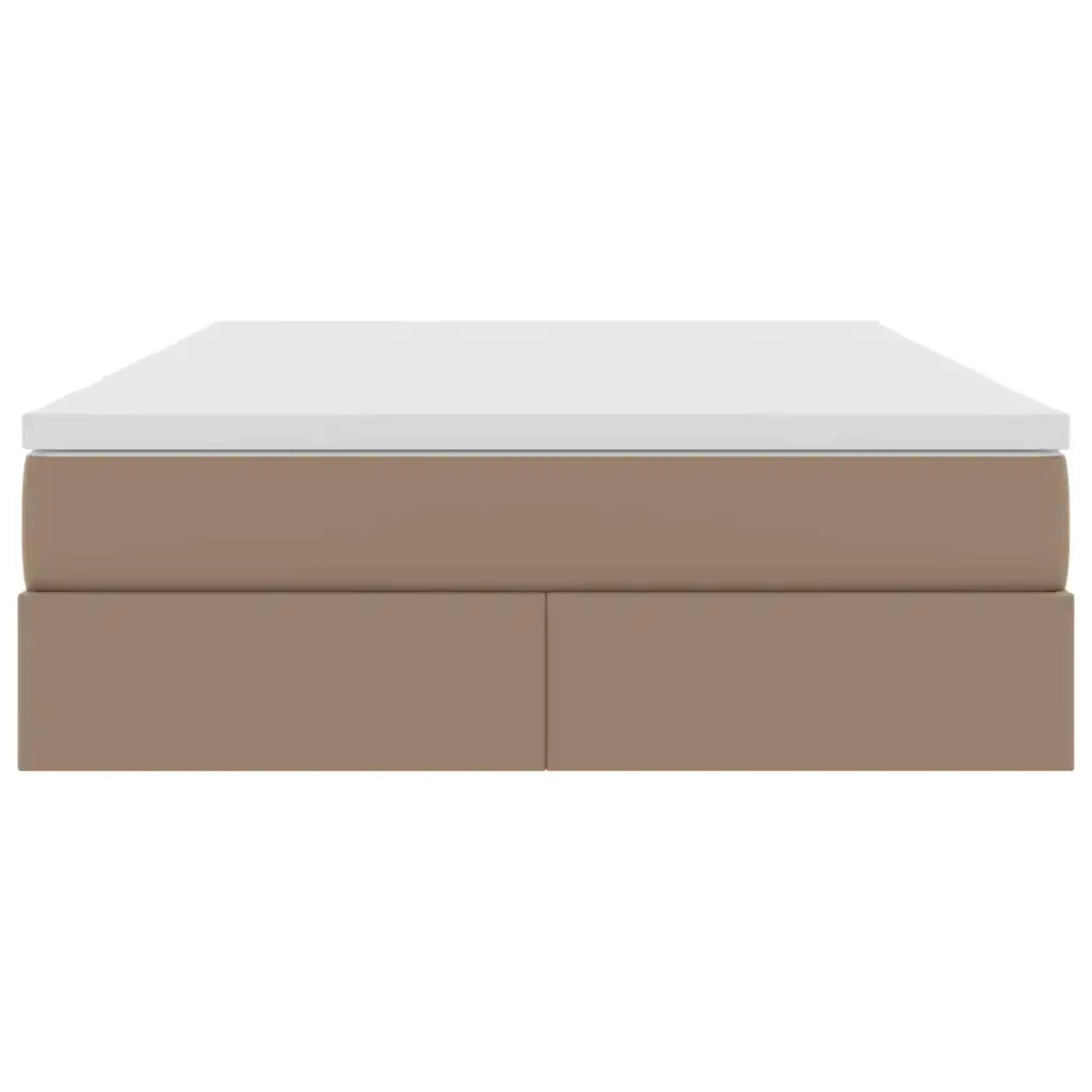 Letto con contenitore e materasso Cappuccino 140 x 190 cm