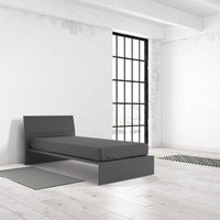 Lenzuolo Sotto con Angoli ed Elastico Tinta Unita Fumo Matrimoniale Maxy