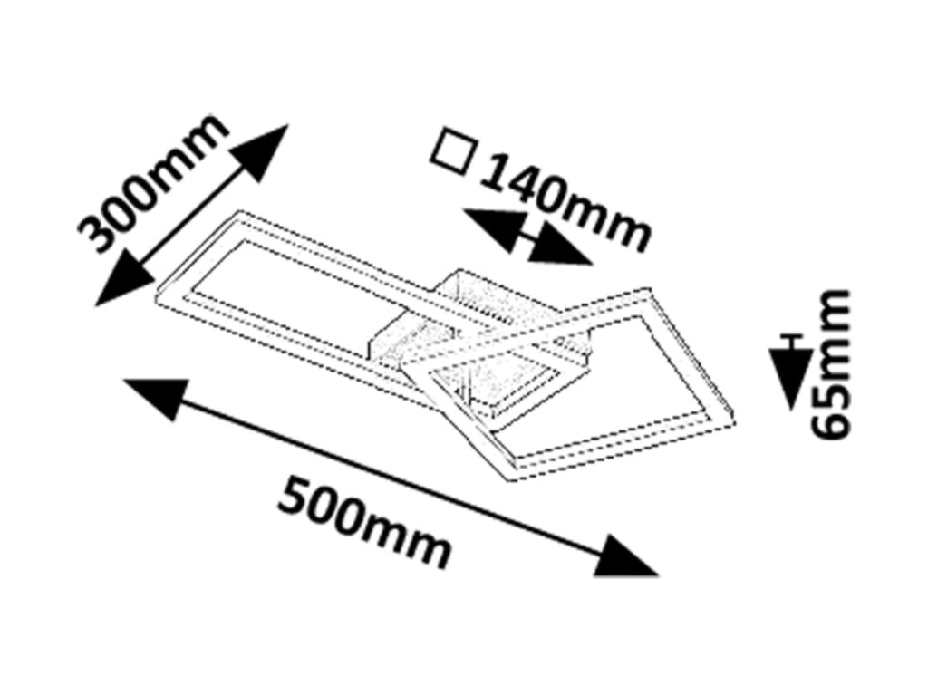 Plafoniera LED Rabalux Ellinor cromo 24W 3000K geometrica