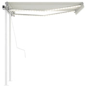 Tenda Automatica con Sensore Vento e LED 3x2,5 m Crema 3069912