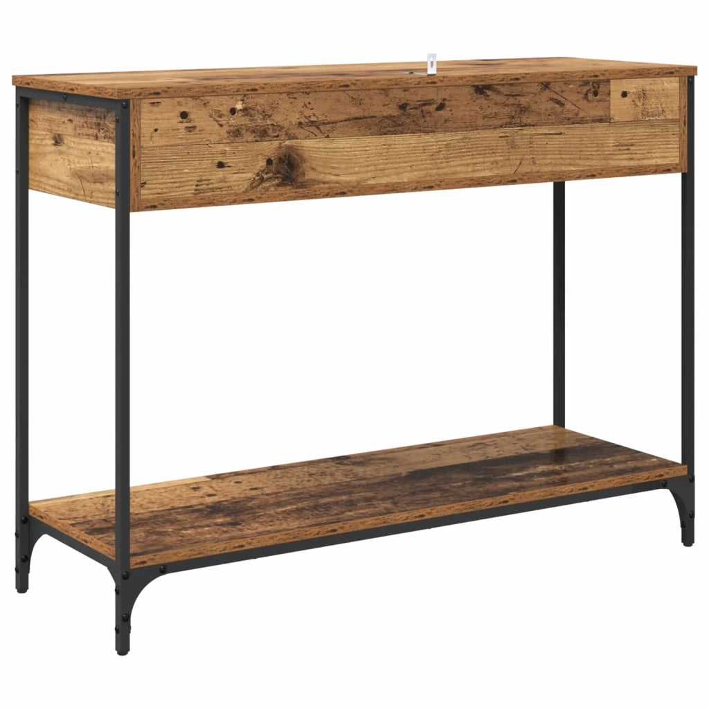 Tavolo consolle con cassetto Legno vecchio 100 x 34,5 x 75 cm 882241