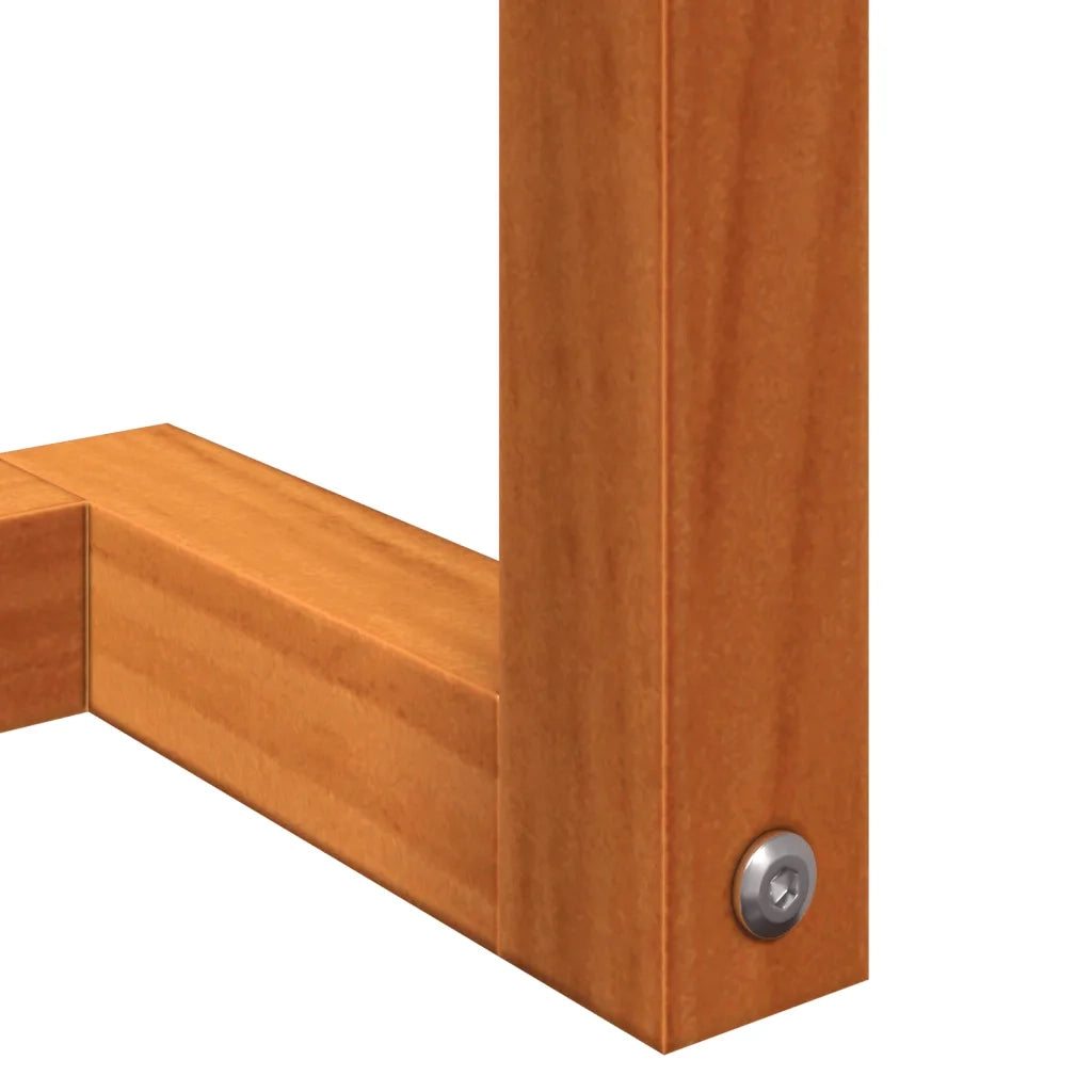 Portasciugamani Marrone Cera 23x18x90 cm Legno Massello di Pino 844474