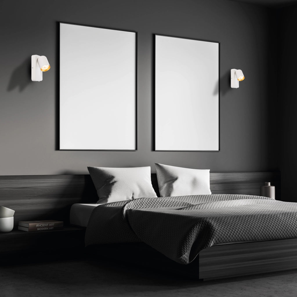Applique lettura orientabile con interruttore bianca GU10 Andy