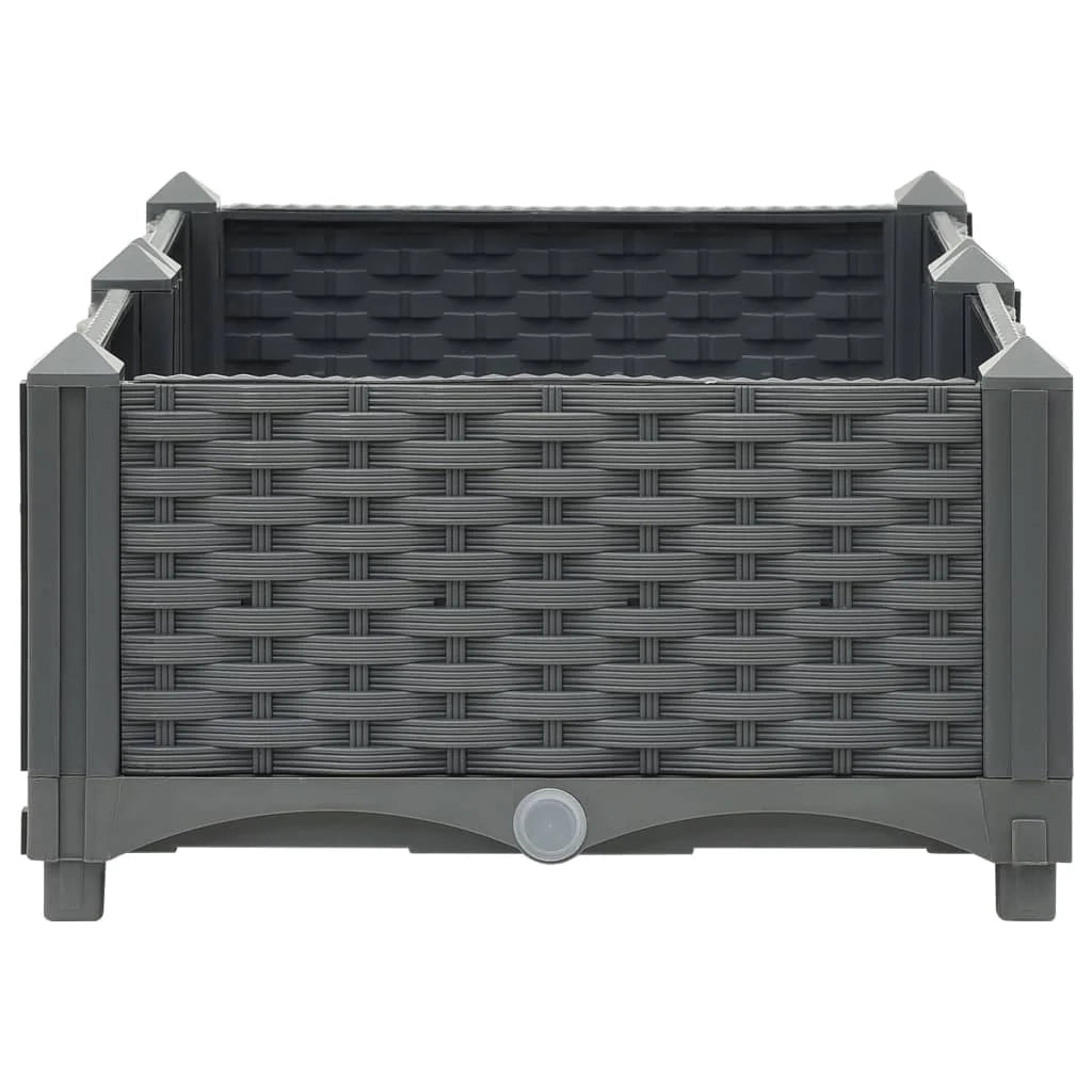 Fioriera rialzata per piante e fiori giardino 80 x 40 x 23 cm polipropilene 02_0000942