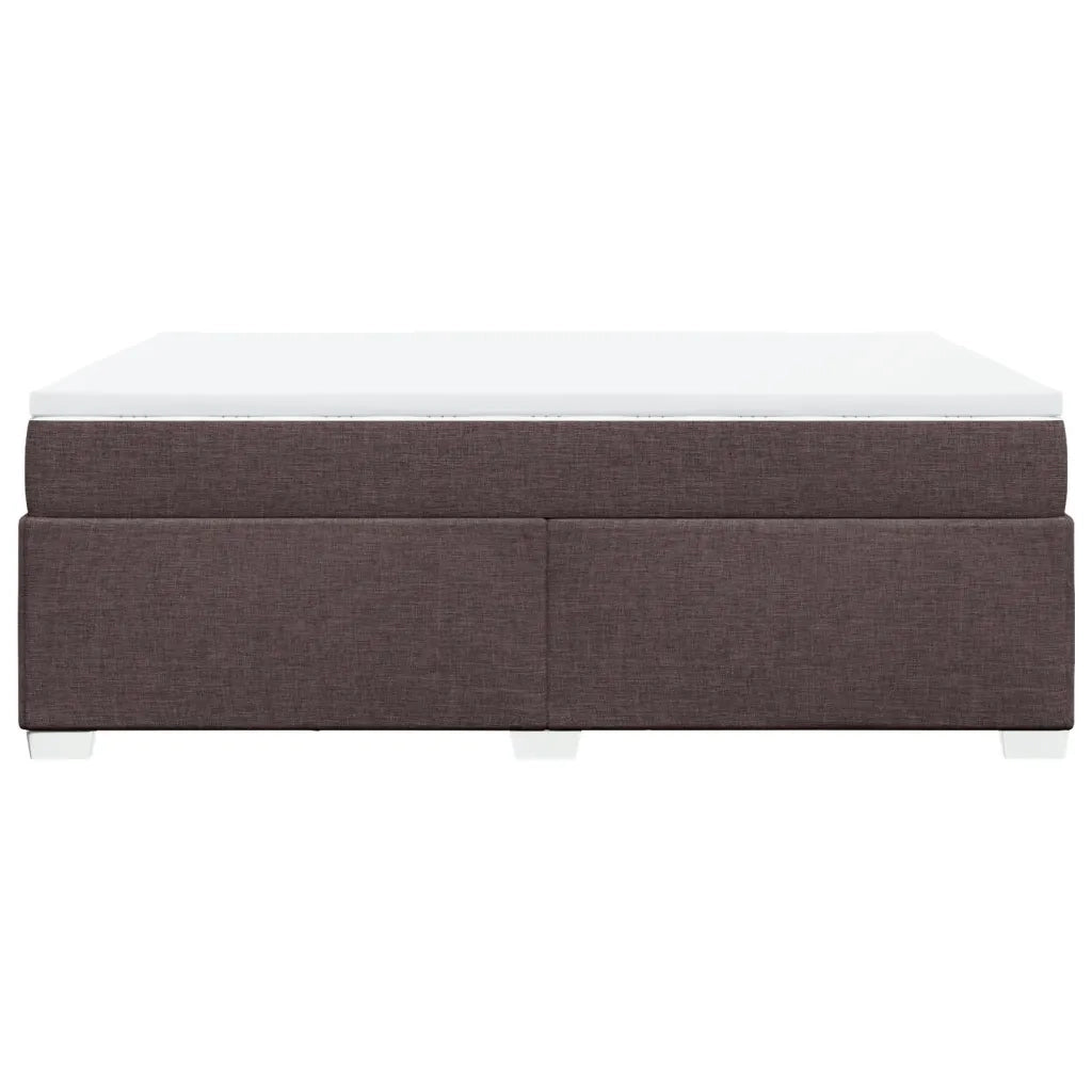 Giroletto a Molle con Materasso Marrone Scuro 140x200cm Tessuto 3285140