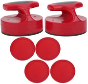 Set di sostituzione per hockey su ghiaccio - Kit di sostituzione per pusher grande dimensione - Materiale ABS di alta qualità - 4 palle - Duraturo - Sensazione di comfort - Palla da hockey