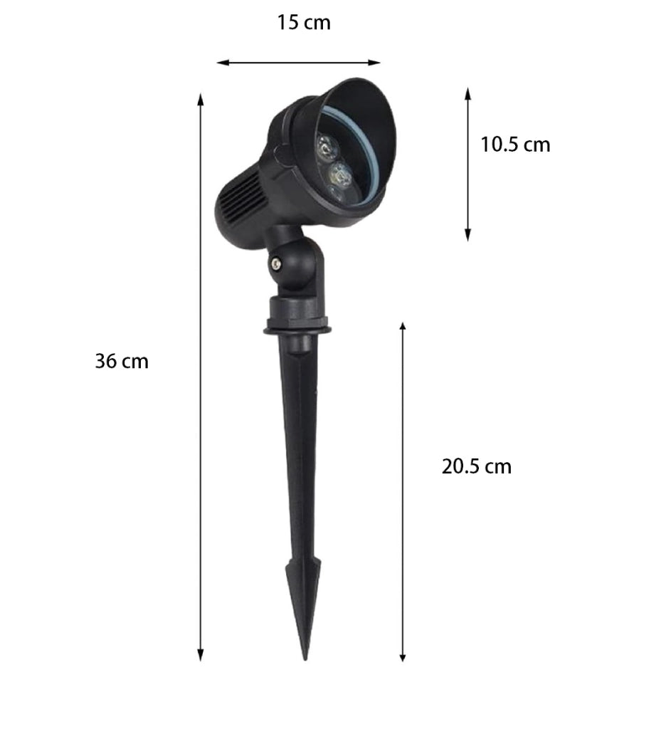 Faretto a led da esterno per giardino orientabile 5w luce Verde con picchetto lampada proiettore spot Impermeabile