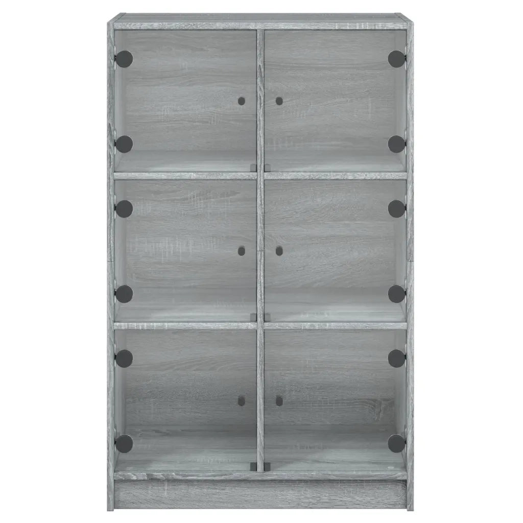 Credenza con Ante Grigio Sonoma 68x37x109 cm Legno Multistrato