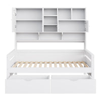 Divano letto legno 90x200cm?- Xylo - cassetto bianco