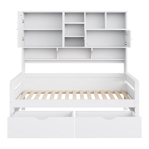 Divano letto legno 90x200cm?- Xylo - cassetto bianco