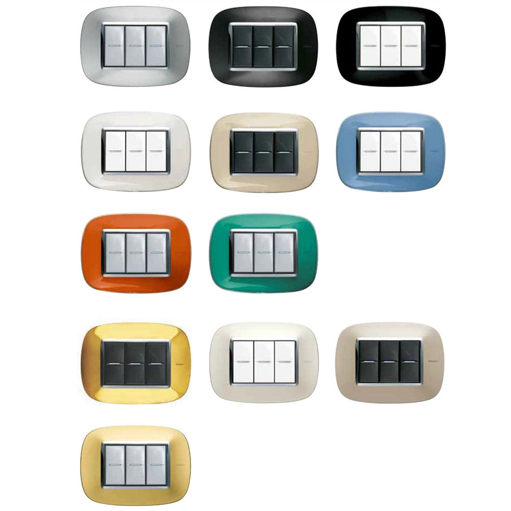 Trade Shop - Placca Placchetta Placchette Compatibili Per Serie Axolute Bticino Colorate Fori -