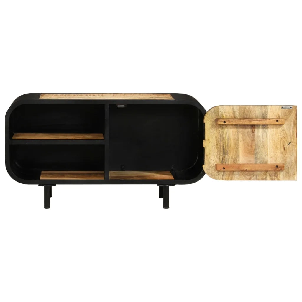 Mobile Porta TV 90x30x48 cm in Legno di Mango Grezzo 328412