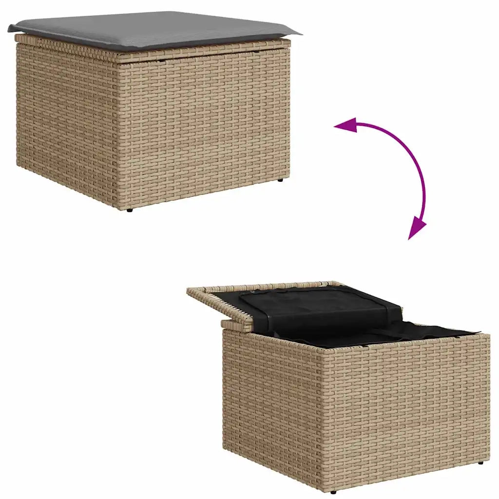 Set Divano da Giardino 9 pcs beige e grigio chiaro 3356663