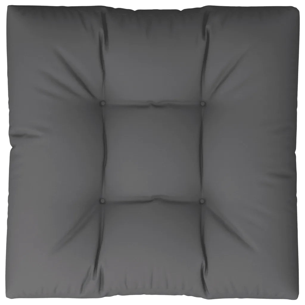 Cuscino per Pallet Antracite 70x70x12 cm in Tessuto
