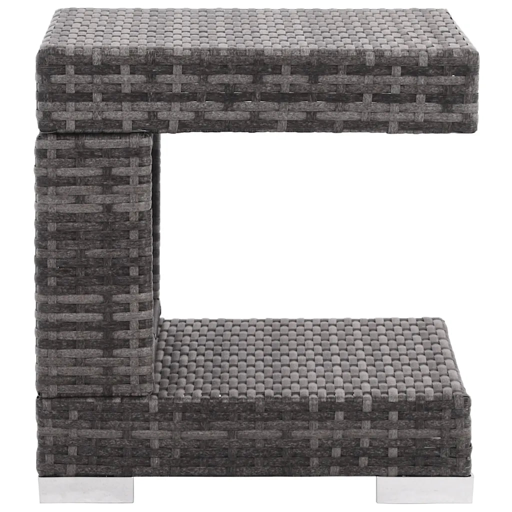 Set Divani da Giardino 7 pz con Cuscini in Polyrattan Grigio cod mxl 35557