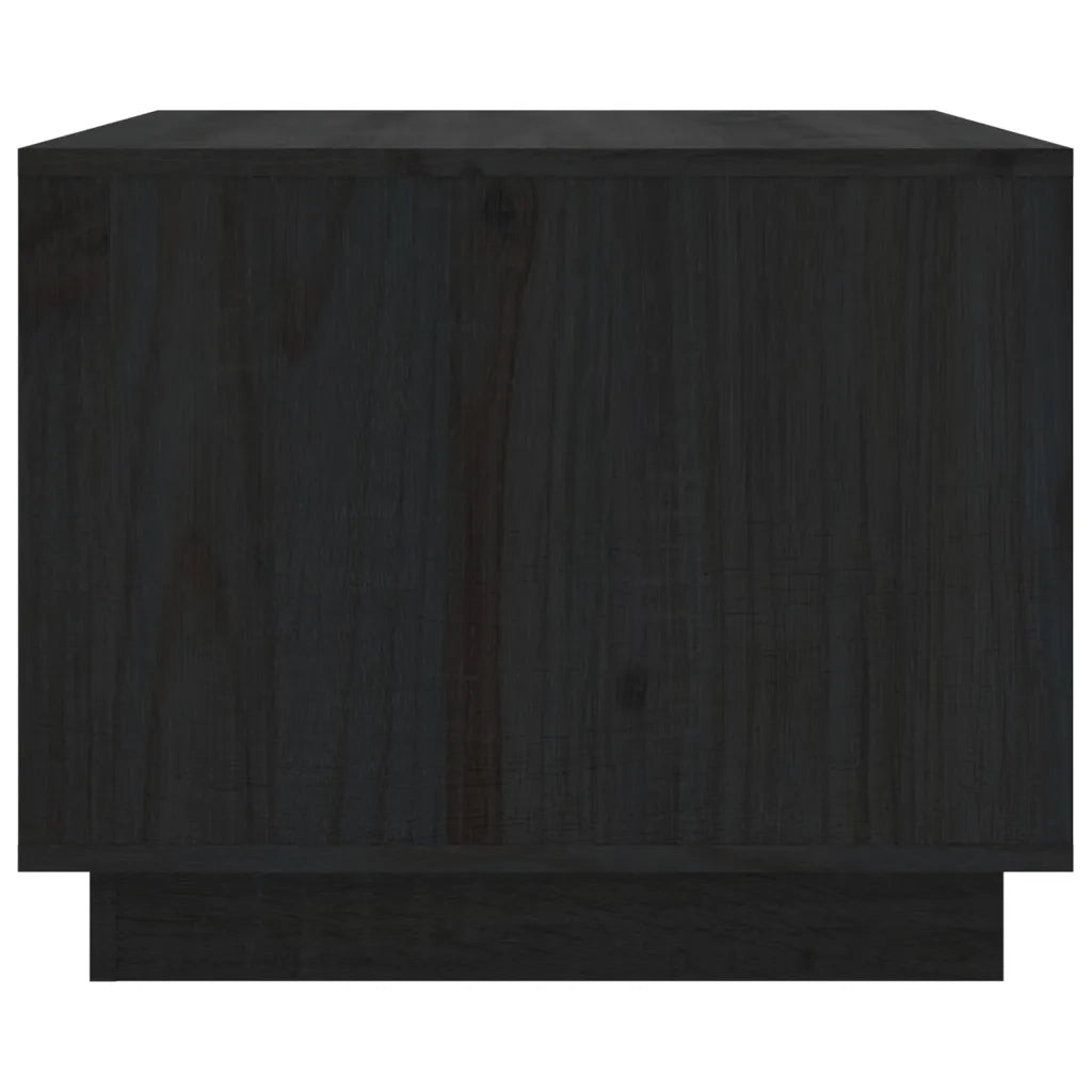 Tavolino da Salotto Nero 80x50x40 cm Legno Massello di Pino cod mxl 26542