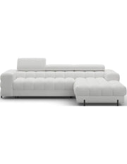 Divano ad angolo destro convertibile Grigio scuro stile contemporaneo 285x99x181cm FILTRO