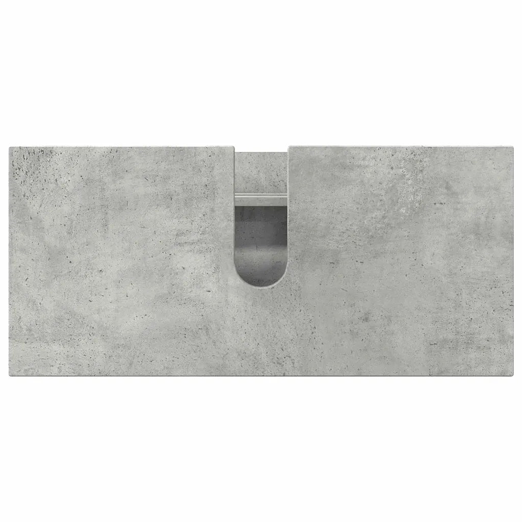 Set di mobili per il bagno con cassetto 2 pcs Grigio cemento