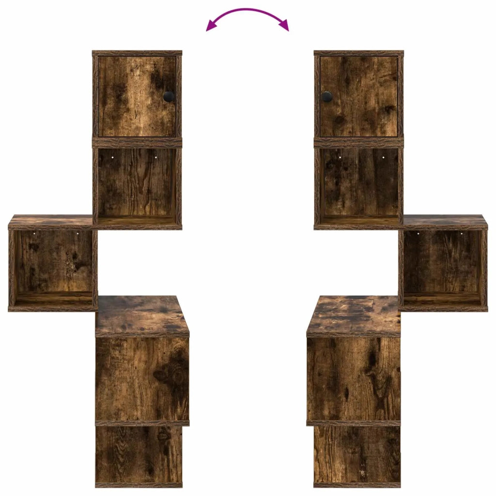 Mensola Angolare da Parete Rovere Fumo 48 x 48 x 120 cm 8012232