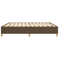 Struttura Letto a Rete a Molle Marrone Scuro 200x200 cm in Tessuto 3120988