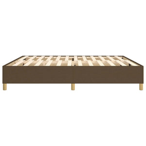 Struttura Letto a Rete a Molle Marrone Scuro 200x200 cm in Tessuto 3120988